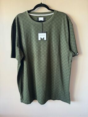 Collection by Michael Strahan NWT Men’s Green Checkered Short Sleeve T-Shirt XXL